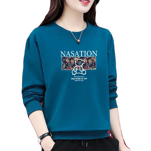 中年妈妈卫衣女秋冬新款加绒加厚宽松休闲打底衫遮肉显瘦大码女装