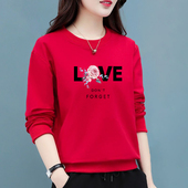 女装 卫衣女秋冬季 休闲潮流长袖 大码 加绒加厚宽松显瘦打底衫 外套春