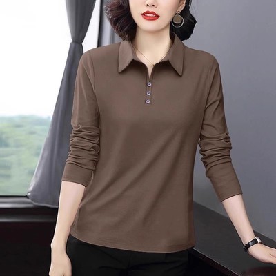 新款时尚POLO衫洋气宽松减龄