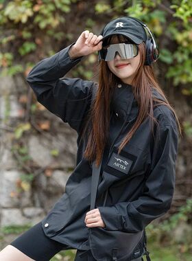 韩版防风骑行护目眼镜女潮连体大框镜面反光雪地滑雪太阳镜男女