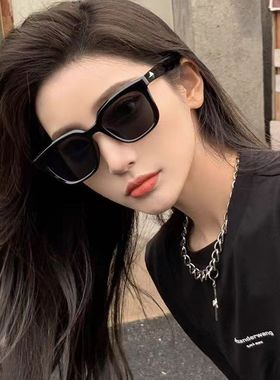 韩版大框百搭高级感墨镜夏季圆脸显瘦防紫外线时尚开车护眼太阳镜