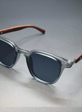 日系vintage文艺潮流复古太阳眼镜男女木纹腿防紫外线墨镜欧美风