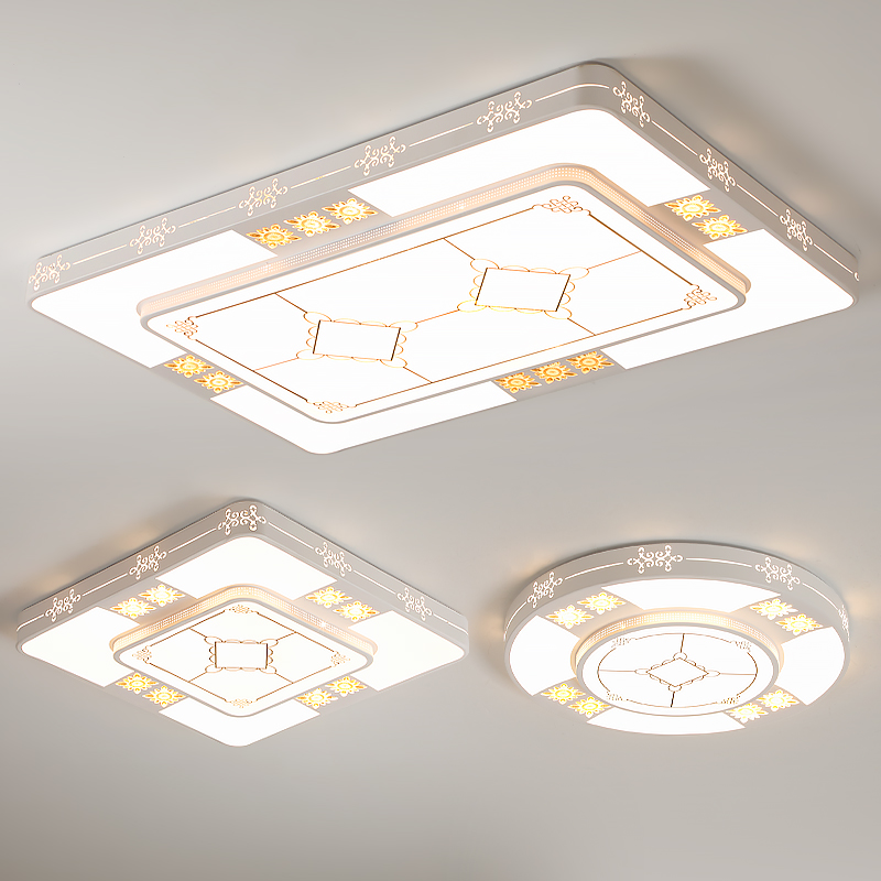 新中式客厅灯吸顶灯led长方形120超大尺寸圆形80cm大灯中国风灯具