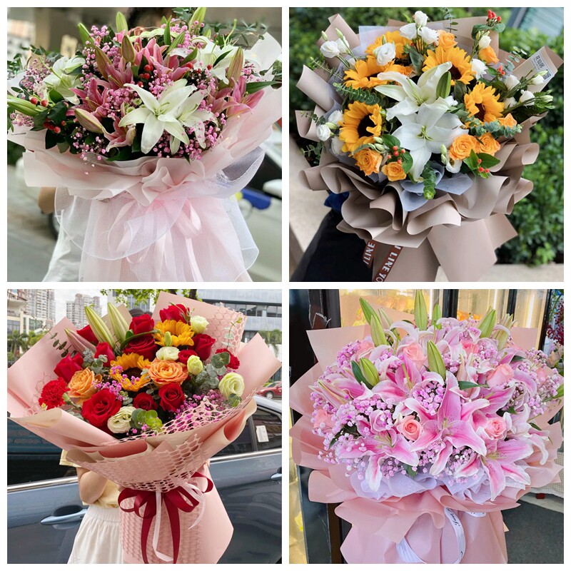 湖北省天门市区县城乡镇同城鲜花店生日玫瑰百合配送朋友长辈老婆