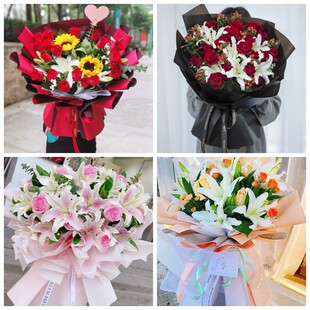 广州市天河区白云区黄埔区同城鲜花店情人玫瑰百合送朋友长辈老婆