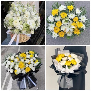 淮北相山杜集烈山区濉溪县菊花鲜花同城配送清明上坟扫墓祭奠悼念