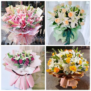 玉溪市通海县华宁县易门县同城鲜花店情人玫瑰百合送朋友长辈老婆