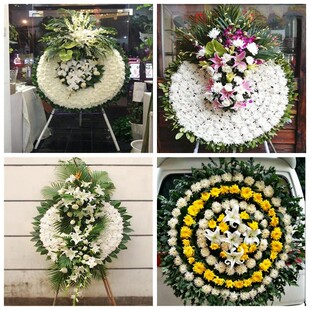 平凉市崆峒区华亭县庄浪县花圈白事丧事花篮葬礼殡葬鲜花同城店送