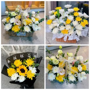 兴义市贞丰县晴隆县册亨县菊花鲜花同城配送清明上坟扫墓祭奠悼念