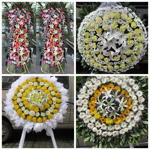 通辽市科尔沁左翼中旗后旗花圈白事丧事花篮葬礼殡葬鲜花同城店送
