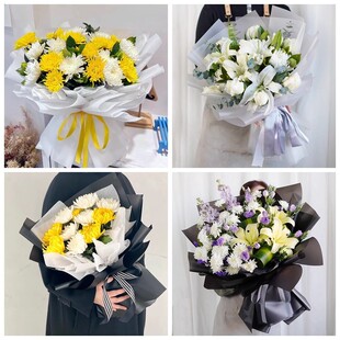 九江共青城市瑞昌市永修县菊花鲜花同城配送清明上坟扫墓祭奠悼念