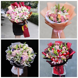 绥化市北林区安达市肇东市同城鲜花店情人玫瑰百合送朋友长辈老婆