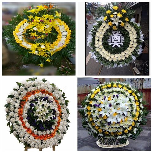 上海普陀区长风新村长寿路花圈白