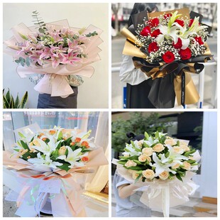 天津西青区西营门李七庄中北同城鲜花店生日玫瑰百合朋友长辈老婆