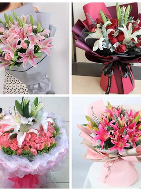 泰安市泰山区岱岳区新泰市同城鲜花店情人玫瑰百合送朋友长辈老婆