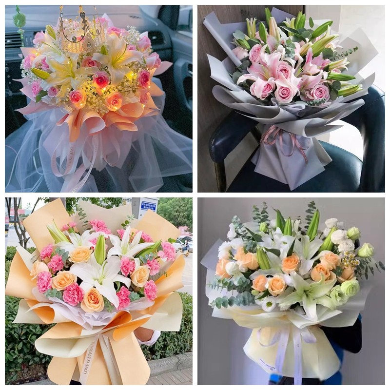 郑州市邙山区金水区二七区同城鲜花店生日玫瑰百合送朋友长辈老婆