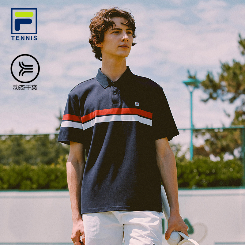 FILA斐乐针织短袖POLO衫