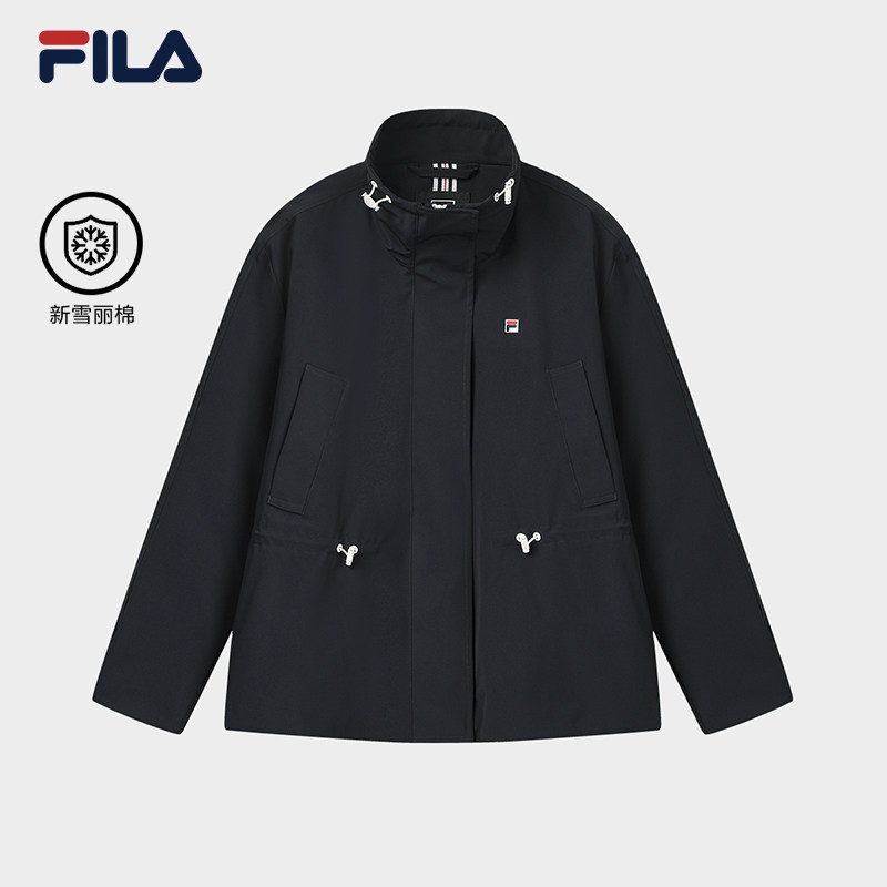 FILA 斐乐官方女士棉服2026春新款时尚休闲宽松收腰保暖立领外套
