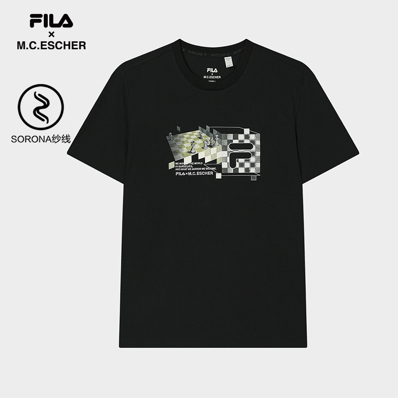 FILA斐乐男士针织短袖衫