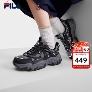 5代老爹鞋 猫爪鞋 运动鞋 复古黑色鞋 FILA 子厚底休闲鞋 斐乐官方女鞋