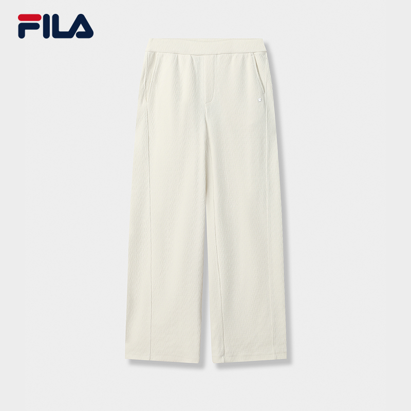 FILA 斐乐官方女士针织长裤2025冬季新款时尚休闲简约基础直筒裤