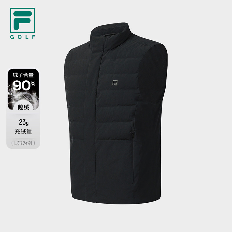 FILA 斐乐官方男士羽绒马甲2025冬季新款高尔夫运动保暖立领外套,运动服/休闲服装,羽绒马甲,淘宝优惠券,粉丝福利购,淘宝优惠卷