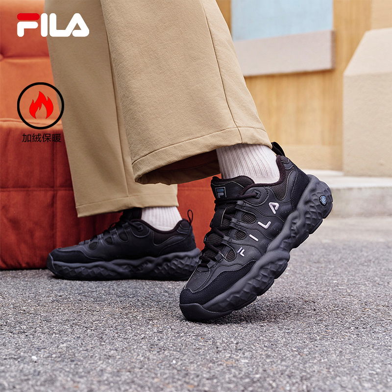 FILA 斐乐官方男鞋MUFFIN WE 摩登运动鞋2025冬季新款加绒松饼鞋