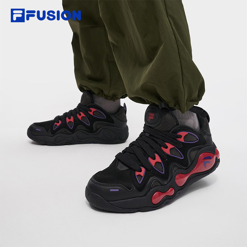 FILA FUSION 斐乐潮牌VERTICAL男鞋复古篮球鞋2025冬季新款运动鞋
