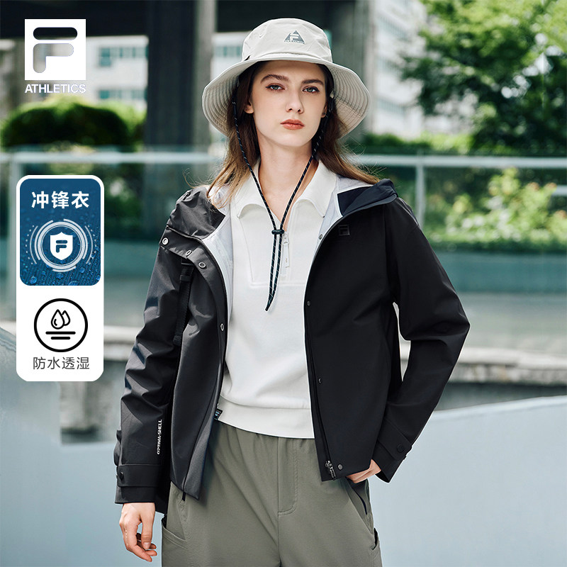 FILA 斐乐官方女呼吸壳冲锋衣25冬新款户外运动简约宽松连帽外套,运动服/休闲服装,运动茄克/外套,淘宝优惠券,粉丝福利购,淘宝优惠卷