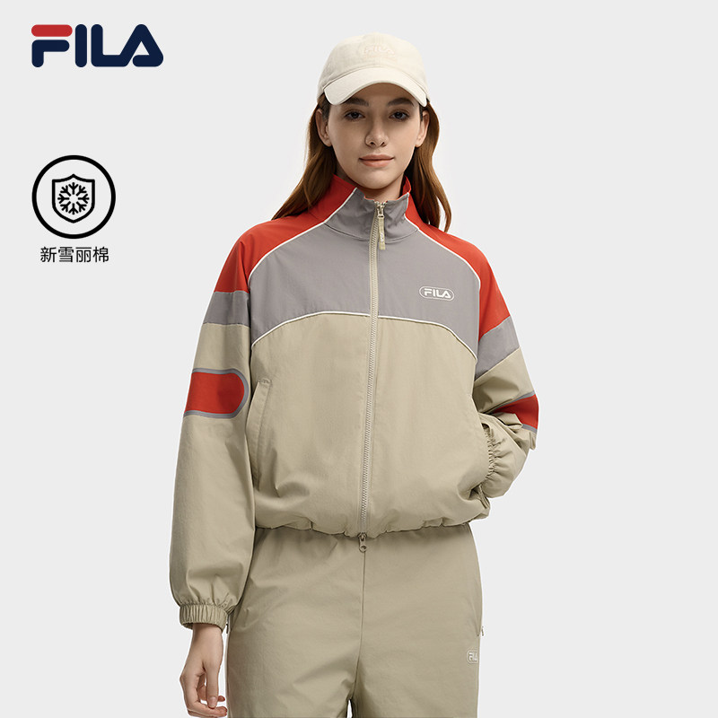 【杨幂同款】FILA 斐乐官方女士棉服2025冬新款宽松保暖立领外套