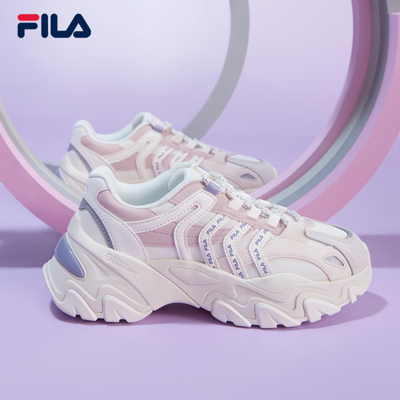 Fila女休闲网面透气运动鞋