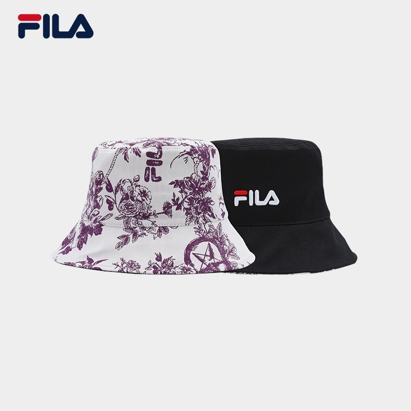 FILA 斐乐官方女帽圆帽2025春季新款时尚休闲两面戴渔夫帽遮阳帽