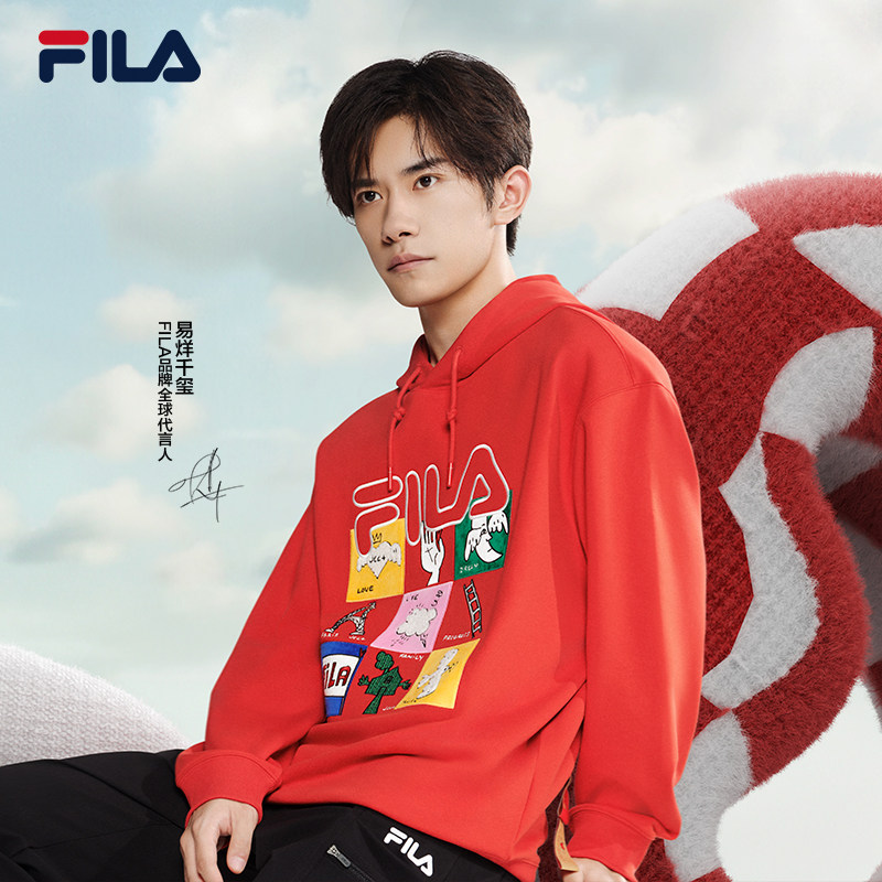 FILA斐乐情侣针织连帽上衣