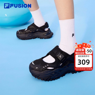 女鞋 斐乐潮牌硬糖凉鞋 夏季 厚底鞋 FILA 沙滩轻便透气运动鞋 FUSION