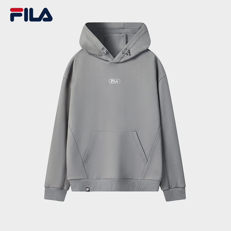 FILA 斐乐官方男子针织连帽上衣2025冬新款时尚休闲宽松纯棉上衣