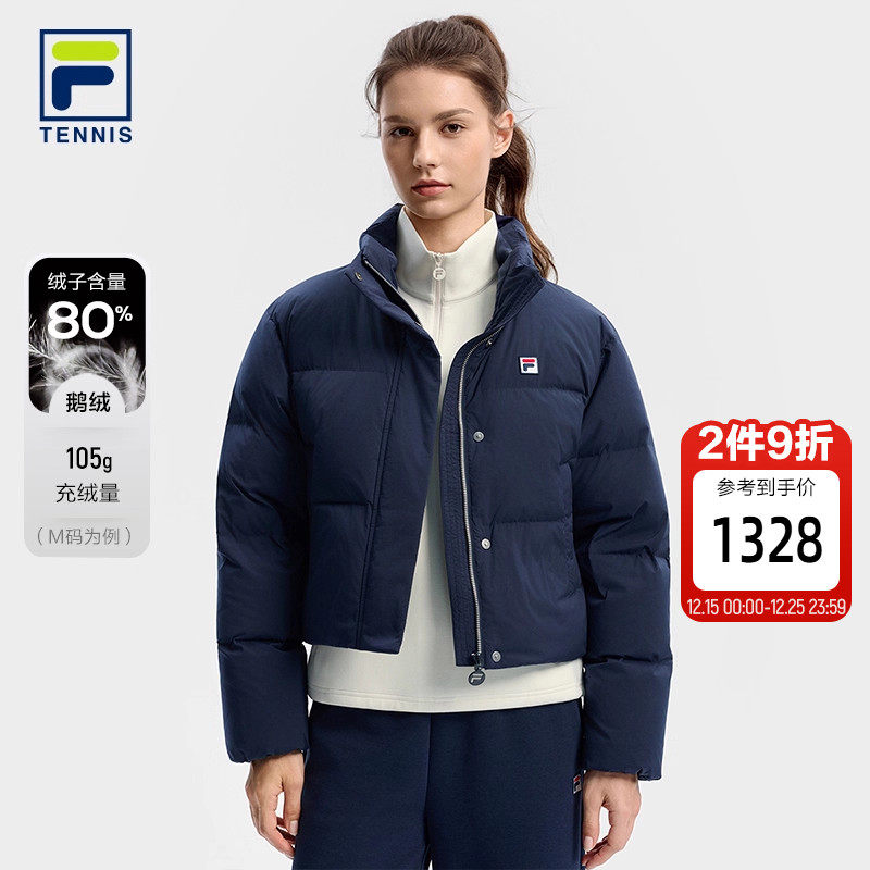 FILA 斐乐官方女士羽绒服2025冬季新款网球运动舒适保暖立领外套