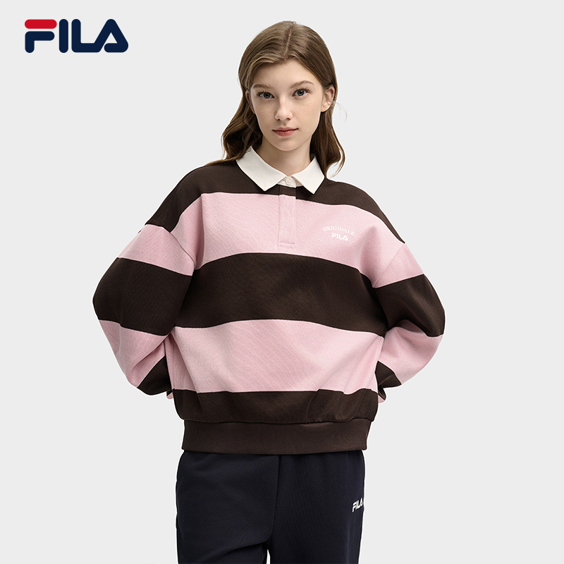 FILA斐乐女士针织长袖POLO衫