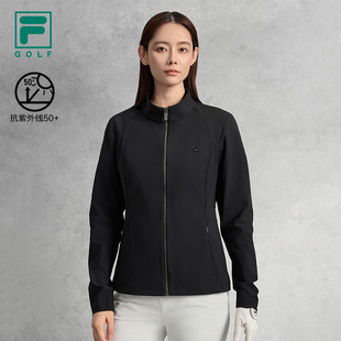 高尔夫运动防晒上衣 FILA 斐乐官方女士针织长袖 外套2025秋季 新款