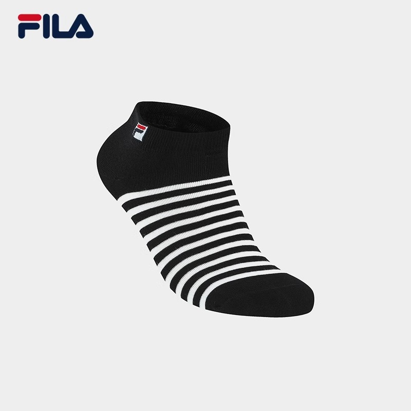 FILA 斐乐官方女袜低腰袜2025春新款舒适简约休闲条纹运动袜短袜