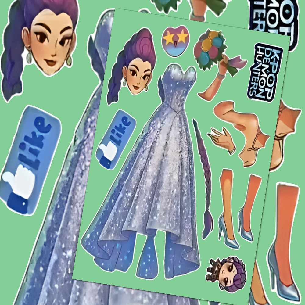 爆款】猎魔女团和山海经个性换装儿童益智趣味手工创意diy贴画