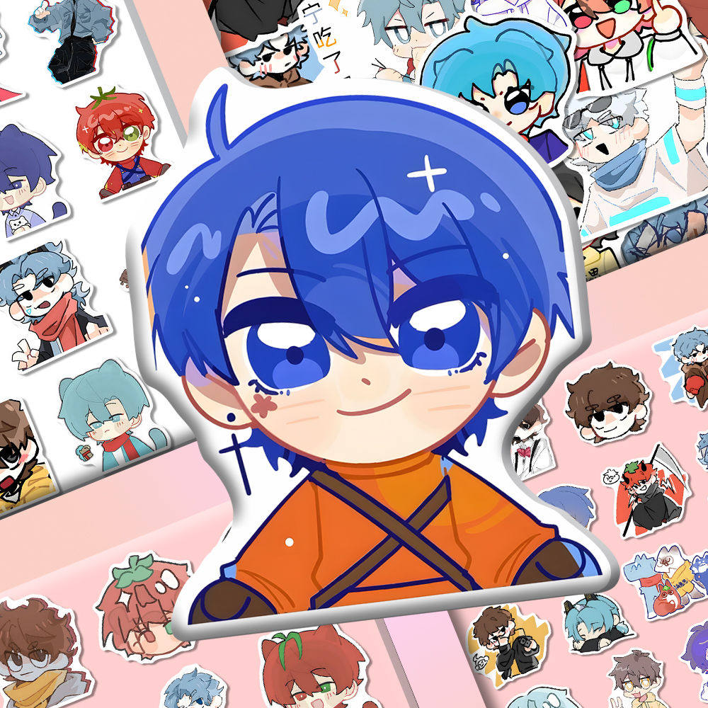 128张上海zooq版贴纸卡通高颜值某幻君花少北中国boy贴画diy防水