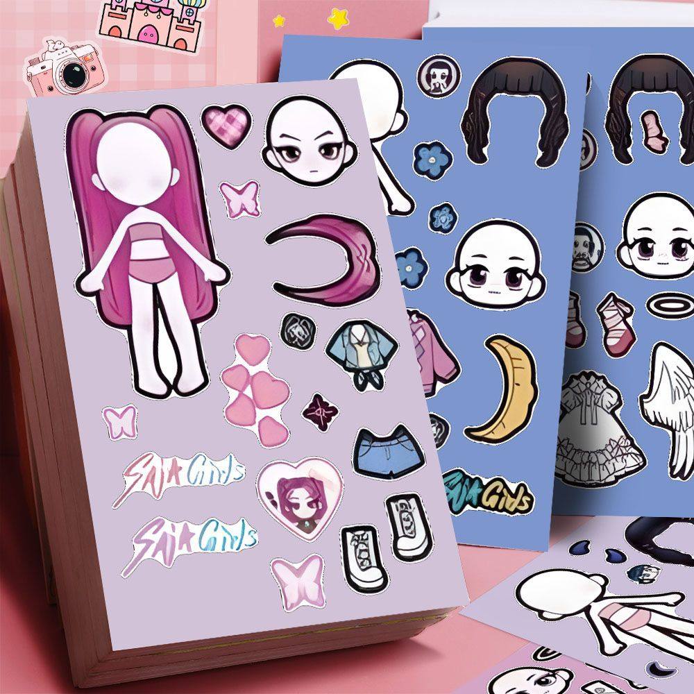 猎魔女团精美周边大张换装贴纸儿童益智趣味亲子手工创意diy贴画