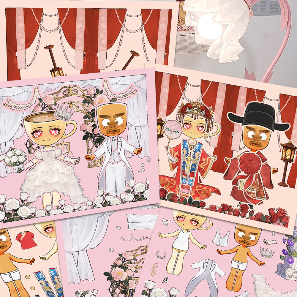 全新】山海经婚礼场景服饰精美换装贴纸儿童益智趣味手工diy贴画,文具电教/文化用品/商务用品,贴纸/立体贴纸,淘宝优惠券,粉丝福利购,淘宝优惠卷