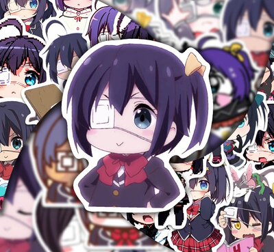 小鸟游六花Q版卡通贴纸diy防水