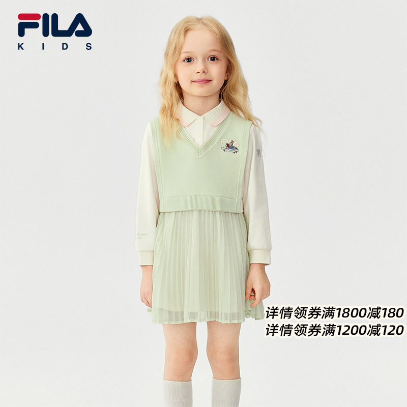 FILA斐乐女小童针织连衣裙