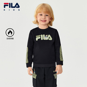 彼得兔联名儿童童装 卫衣2025年冬季 FILA 新款 男童小童加绒上衣