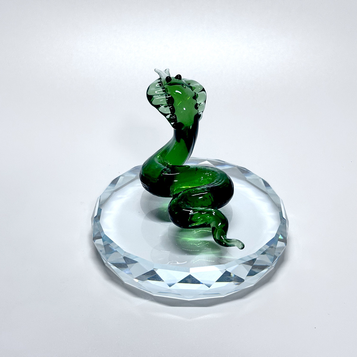 琉璃小蛇生肖摆件手工制作创意生日礼品水晶玻璃十二生肖动物属相图片