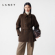 纯羊毛 LANCY 朗姿2025冬季 新款 老钱风双面呢短大衣毛呢外套女