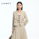 优雅简约戗驳领双排扣短西装 朗姿2026春新款 LANCY 外套 纯羊毛