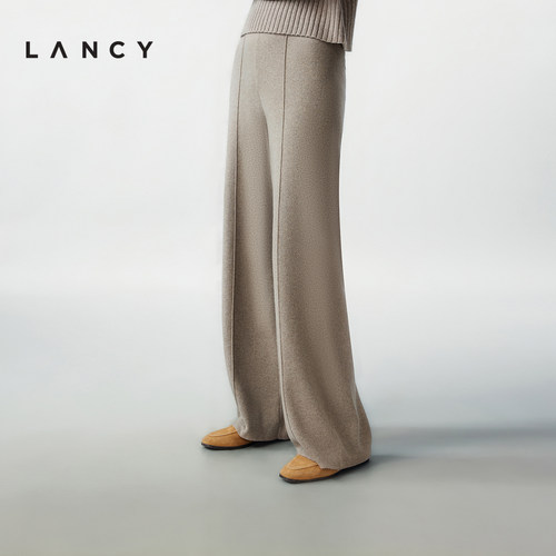 直版阔腿 前片压褶 贴合腰头